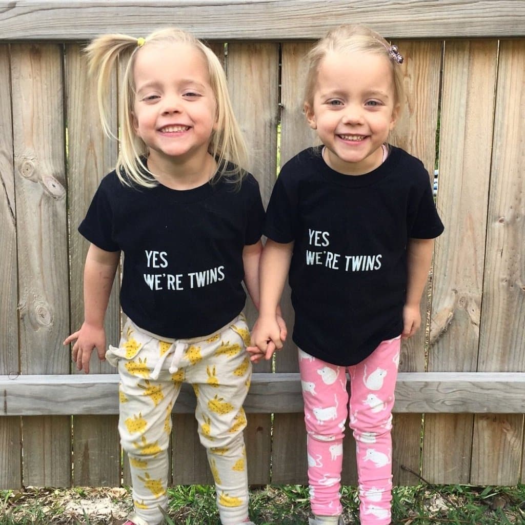 Yes We're Twins Toddler T-shirt (Black) 