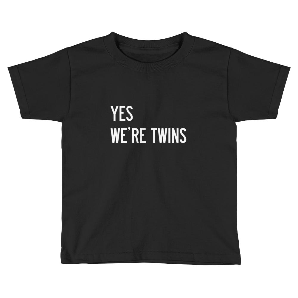 Yes We're Twins Toddler T-shirt (Black) 