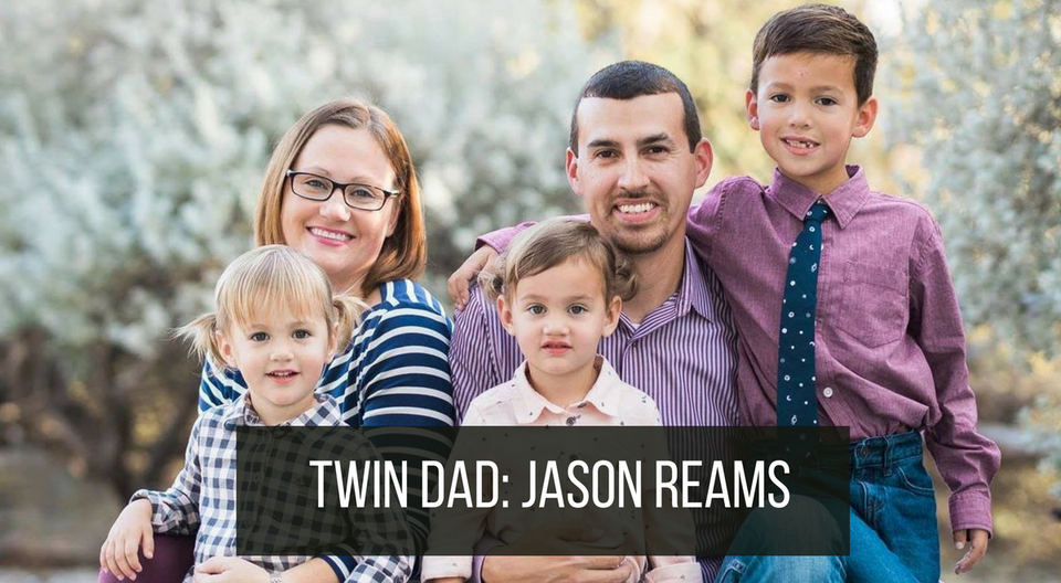Twin Dad, Jason Reams, on how it is raising a singleton plus twins