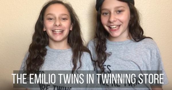 YouTubers The Emilio Twins wearing Twinning Store in latest video